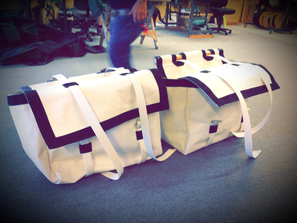 Canvas Pack Panniers with Leather Corner